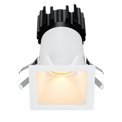 Lotus Tangra L2F-SDT 2-inch fixed square deep-regressed thin-trim LED downlight, White finish; selected reflector, beam and CRI vary by SKU