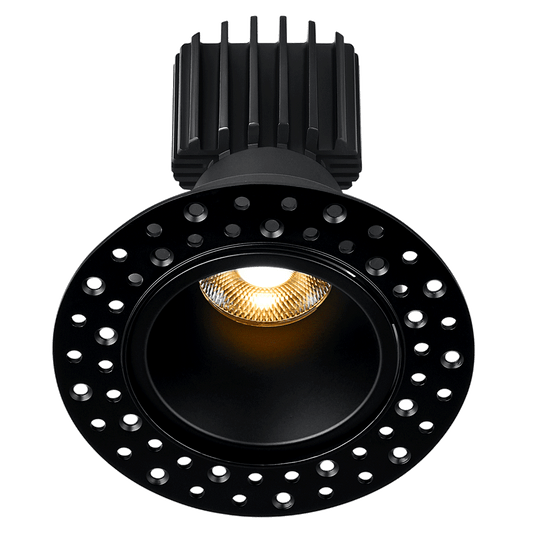 Lotus Tangra 3" Fixed Round Deep Regressed Invisible Trim Black | L3F-RDI-BK