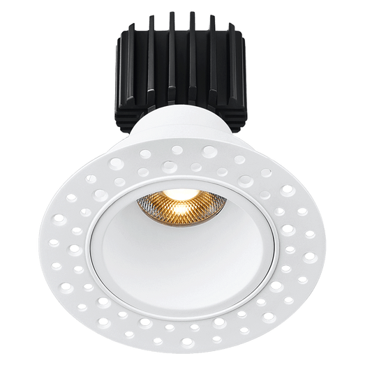Lotus Tangra 3" Fixed Round Deep Regressed Invisible Trim White | L3F-RDI-WH