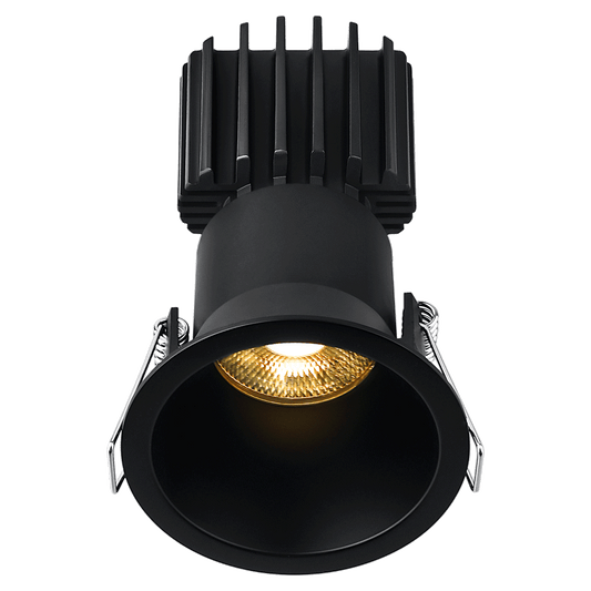Lotus Tangra 3" Fixed Round Deep Regressed Thin Trim Black | L3F-RDT-BK