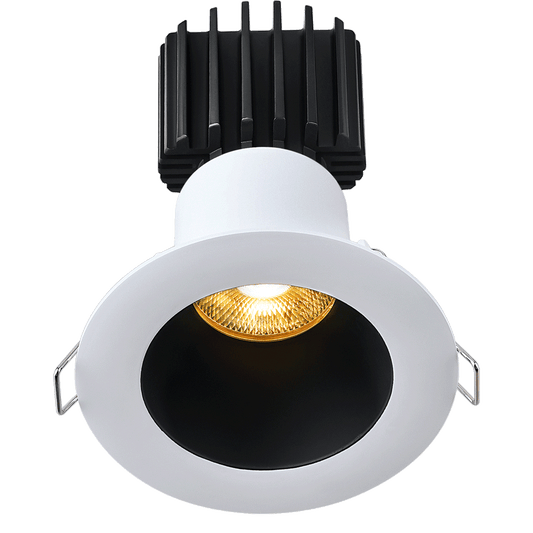 Lotus Tangra 3" Fixed Round Deep Regressed Wide Trim White/Black | L3F-RDW-WB