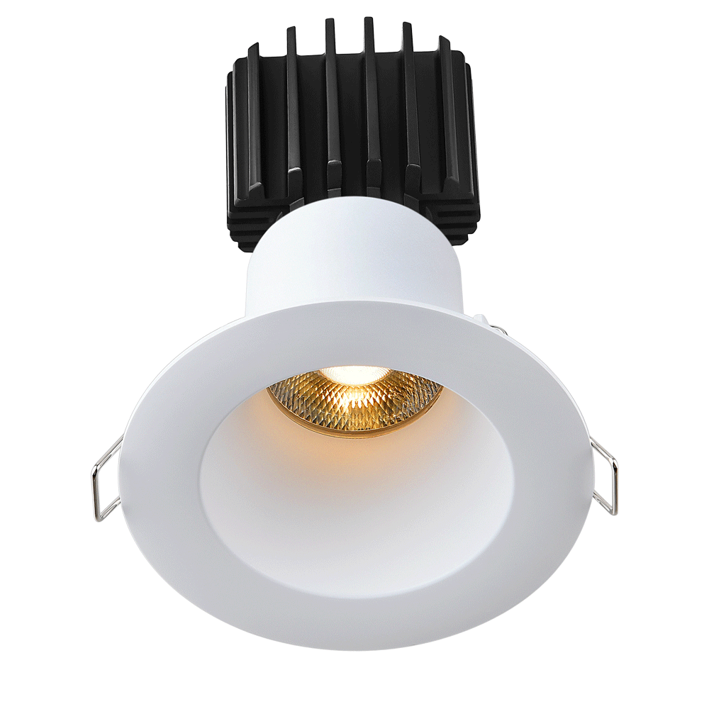 Lotus -  Tangra 3" Fixed Round Deep Regressed Wide Trim White | L3F-RDW-WH