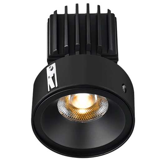 Lotus Tangra 3" Fixed Round Recessed Invisible Flangeless Black | L3F-RRF-BK