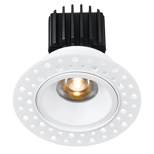 Lotus Tangra 3" Fixed Round Recessed Invisible Trim White | L3F-RRI-WH