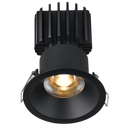 Lotus Tangra 3" Fixed Round Recessed Thin Trim Black | L3F-RRT-BK