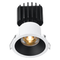 Lotus Tangra 3" Fixed Round Recessed Thin Trim White/Black | L3F-RRT-WB