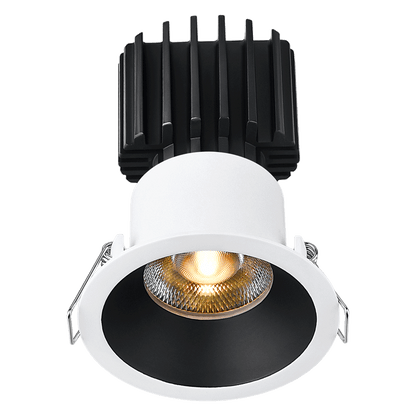 Lotus -  Tangra 3" Fixed Round Recessed Thin Trim White/Black | L3F-RRT-WB