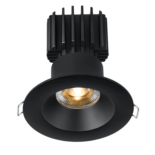 Lotus Tangra 3" Fixed Round Recessed Wide Trim Black | L3F-RRW-BK