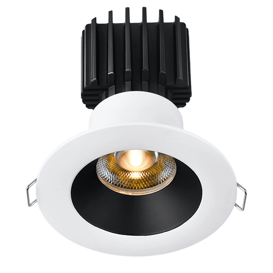 Lotus Tangra 3" Fixed Round Recessed Wide Trim White/Black | L3F-RRW-WB