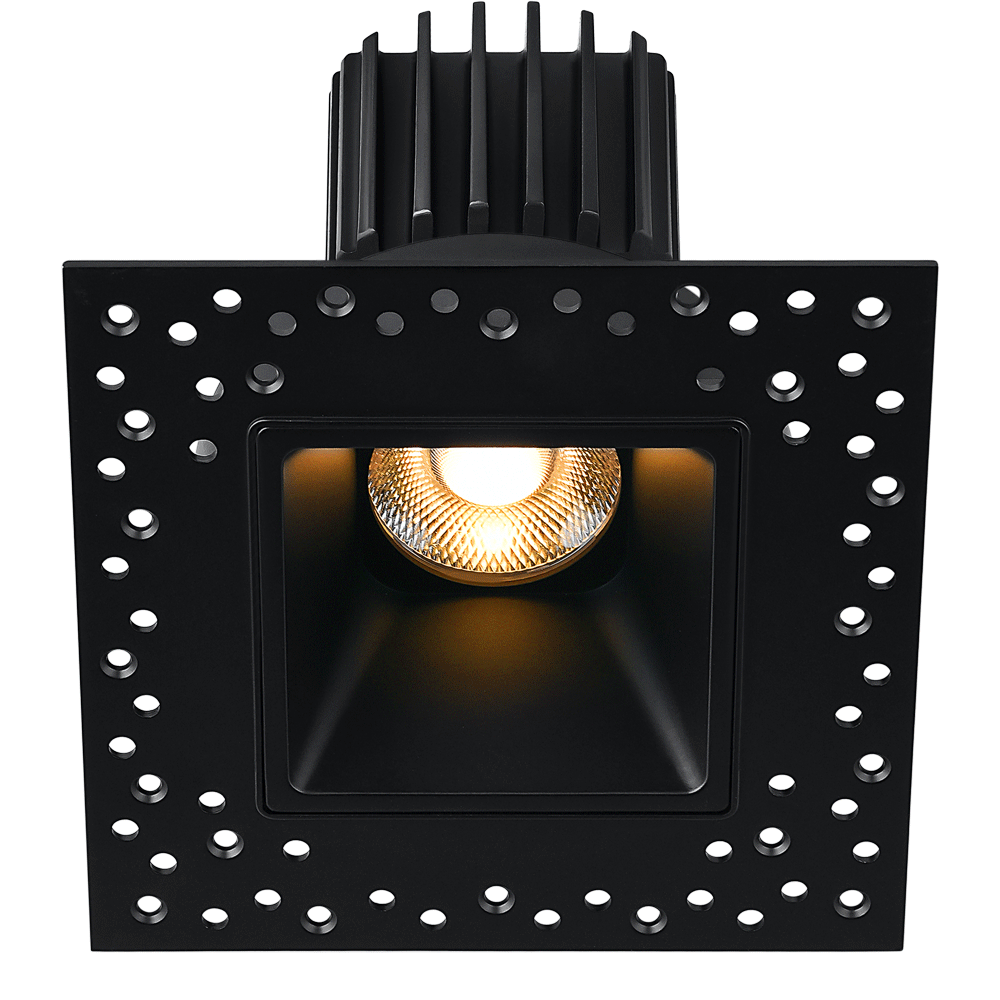 Tangra 3" Fixed Square Deep Regressed Invisible Trim Black | L3F-SDI-BK