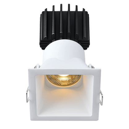 Lotus -  Tangra 3" Fixed Square Deep Regressed Thin Trim White/Black | L3F-SDT-WB