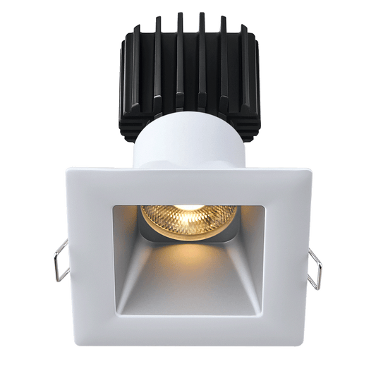 Lotus -  Tangra 3" Fixed Square Deep Regressed Wide Trim White | L3F-SDW-WH