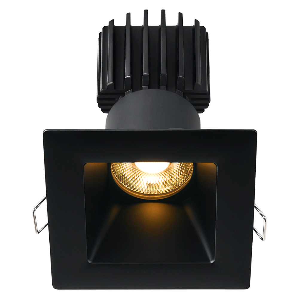 Lotus -  Tangra 3" Fixed Square Deep Regressed Wide Trim Black | L3F-SDW-BK