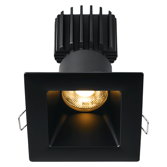 Lotus -  Tangra 3" Fixed Square Deep Regressed Wide Trim Black | L3F-SDW-BK