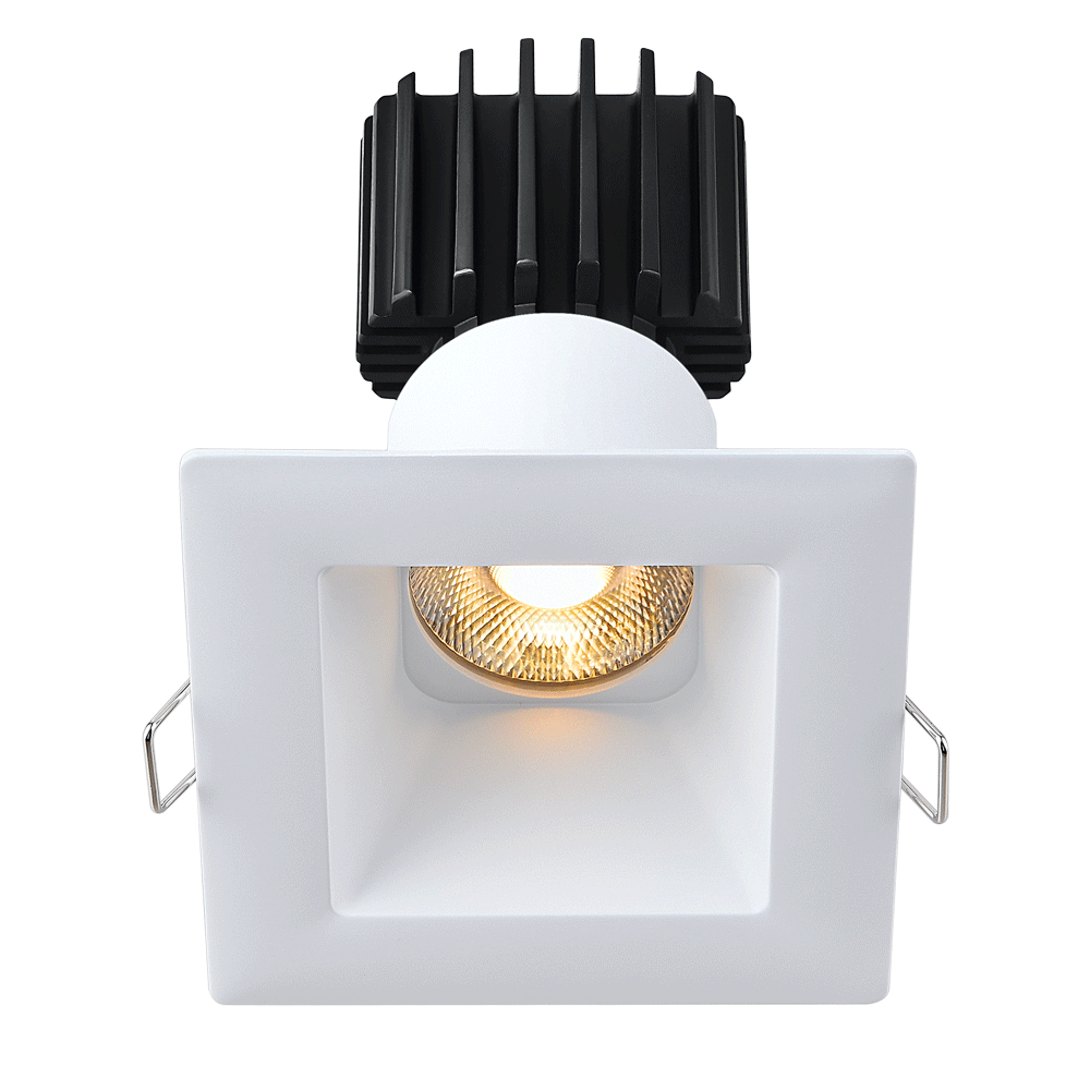 Lotus -  Tangra 3" Fixed Square Deep Regressed Wide Trim White | L3F-SDW-WH