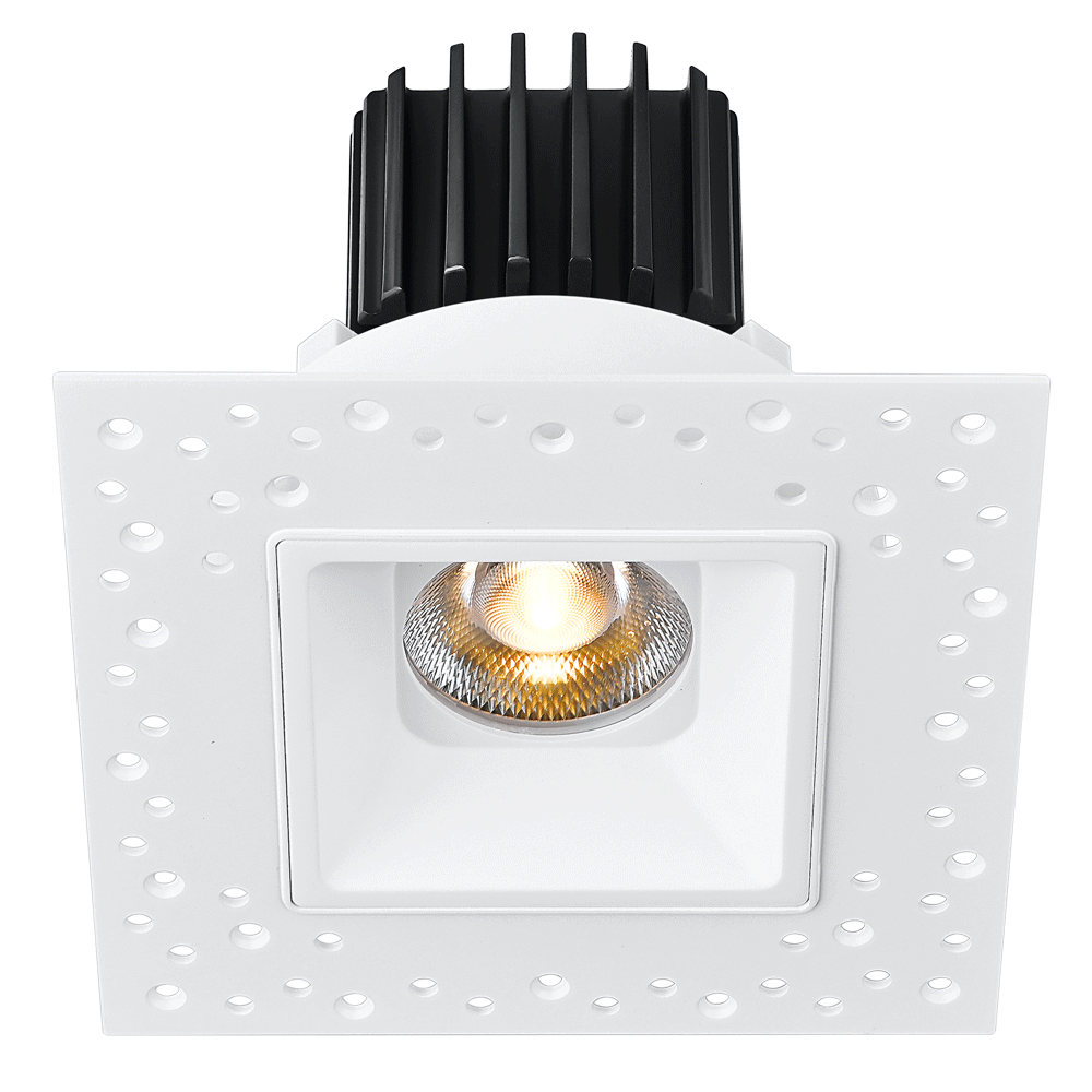 Lotus -  Tangra 3" Fixed Square Recessed Invisible Trim White | L3F-SRI-WH