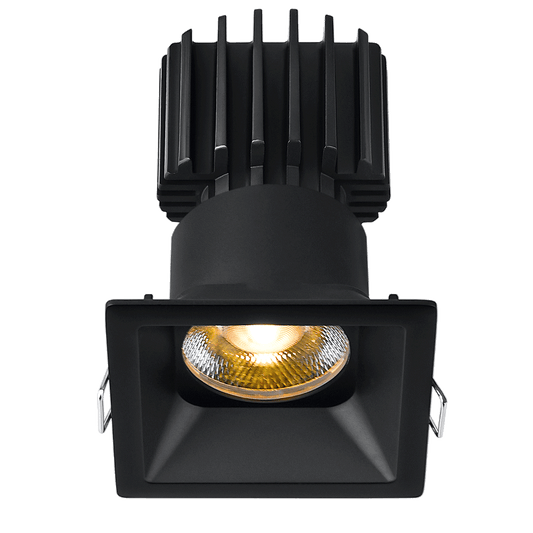 Lotus Tangra 3" Fixed Square Recessed Thin Trim Black | L3F-SRT-BK