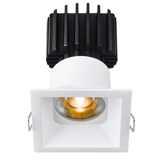 Lotus -  Tangra 3" Fixed Square Recessed Thin Trim White/Black | L3F-SRT-WB