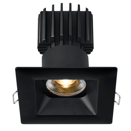 Lotus Tangra 3" Fixed Square Recessed Wide Trim Black | L3F-SRW-BK