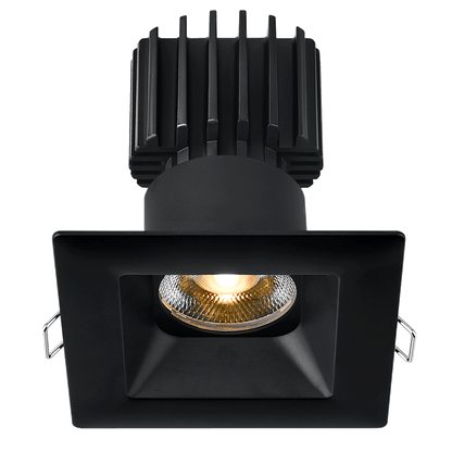 Lotus -  Tangra 3" Fixed Square Recessed Wide Trim Black | L3F-SRW-BK