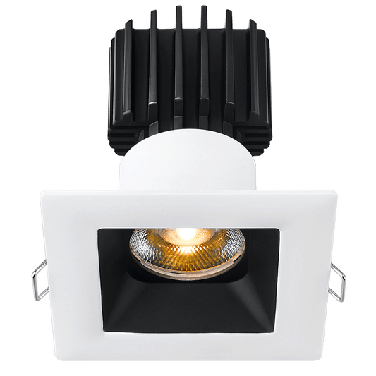 Lotus Tangra 3" Fixed Square Recessed Wide Trim White/Black | L3F-SRW-WB