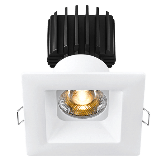 Lotus -  Tangra 3" Fixed Square Recessed Wide Trim White | L3F-SRW-WH