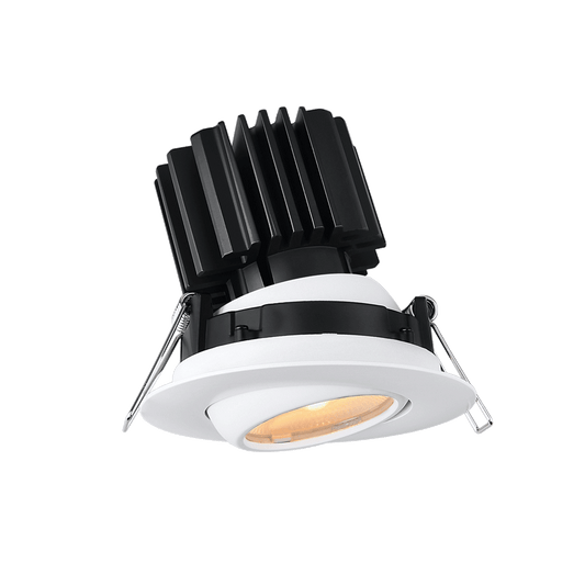 Lotus -  Tangra 3" Gimbal Round Flat Wide Trim White | L3G-RFW-WH