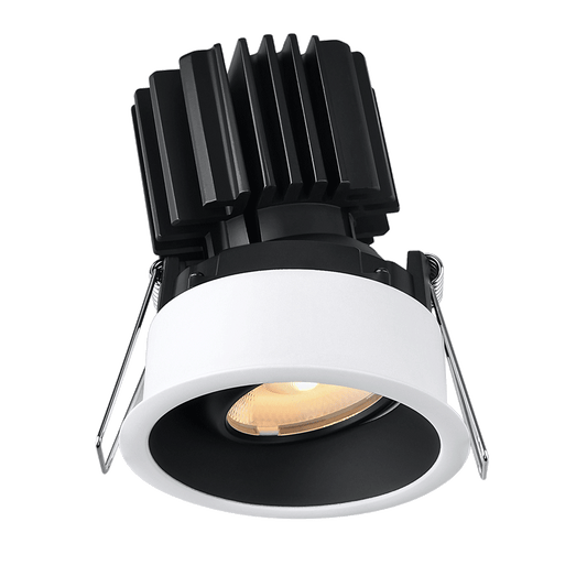 Lotus Tangra 3" Gimbal Round Recessed Thin Trim White/Black | L3G-RRT-WB
