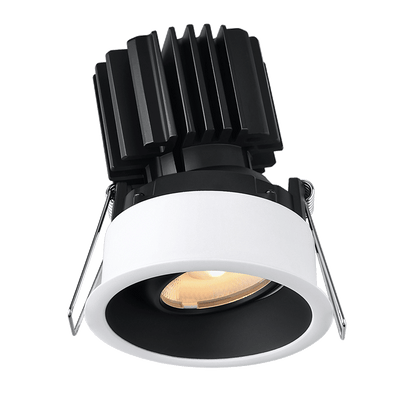 Lotus -  Tangra 3" Gimbal Round Recessed Thin Trim White/Black | L3G-RRT-WB