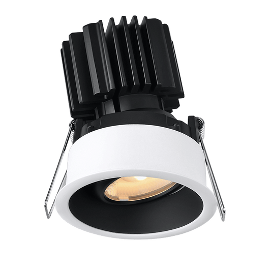 Lotus -  Tangra 3" Gimbal Round Recessed Thin Trim White/Black | L3G-RRT-WB