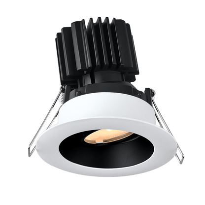 Lotus -  Tangra 3" Gimbal Round Recessed Wide Trim White/Black | L3G-RRW-WB