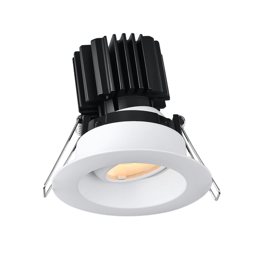 Lotus Tangra 3" Gimbal Round Recessed Wide Trim White | L3G-RRW-WH