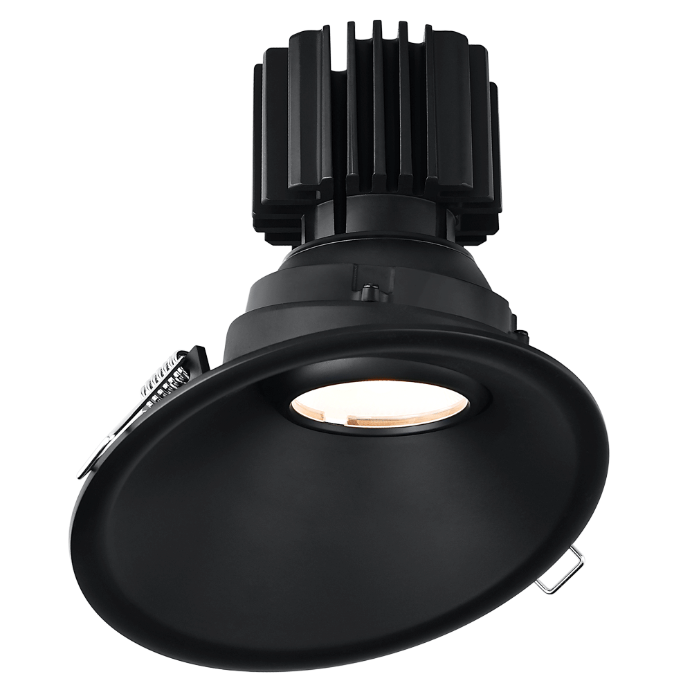 Lotus Tangra 4" Gimbal Round Sloped Thin Trim Black | L3G-RST-BK