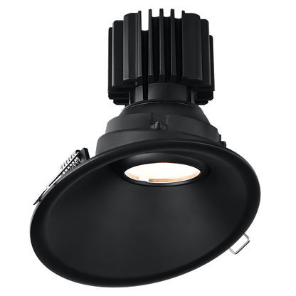 Lotus -  Tangra 4" Gimbal Round Sloped Thin Trim Black | L3G-RST-BK