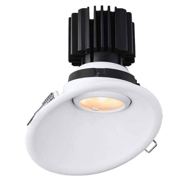 Lotus -  Tangra 4" Gimbal Round Sloped Thin Trim White | L3G-RST-WH