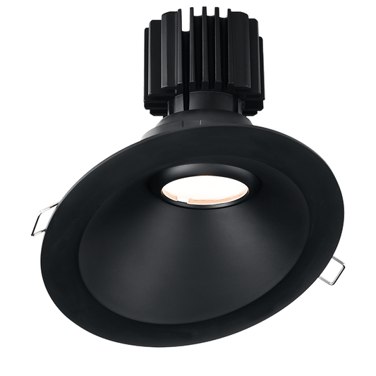 Lotus -  Tangra 4" Gimbal Round Sloped Wide Trim Black | L3G-RSW-BK