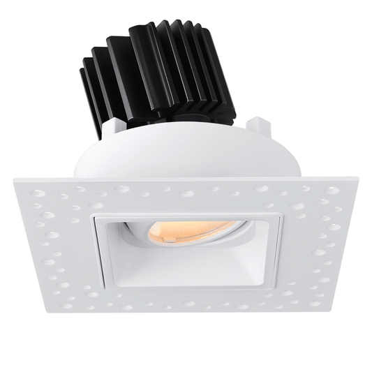 Lotus -  Tangra 3" Gimbal Square Invisible Trim White | L3G-SIT-WH