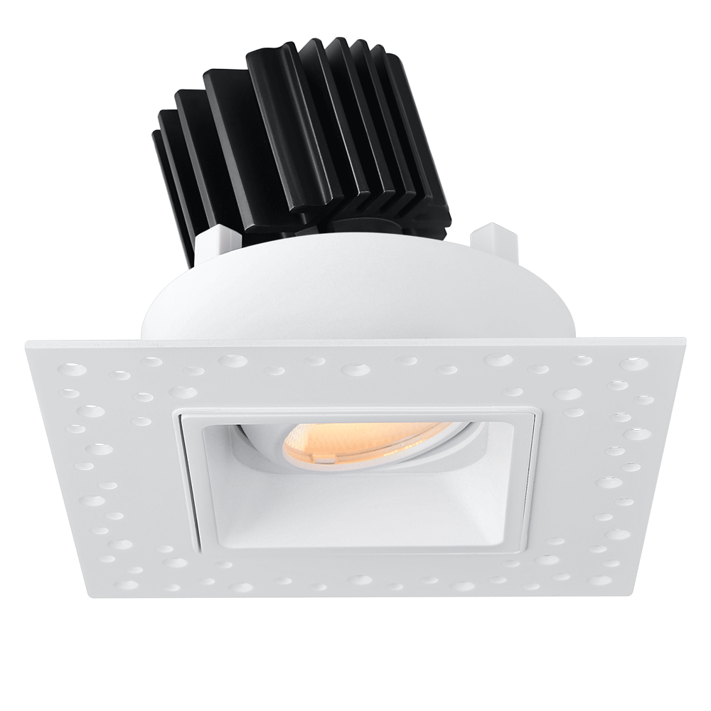 Tangra 3" Gimbal Square Invisible Trim White | L3G-SIT-WH