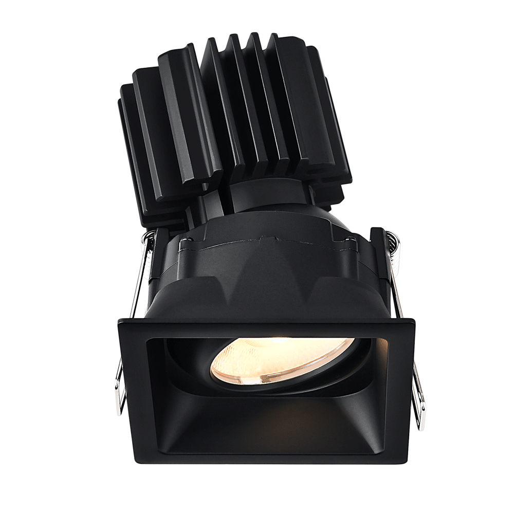 Lotus -  Tangra 3" Gimbal Square Recessed Thin Trim Black | L3G-SRT-BK