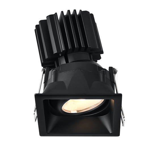 Lotus -  Tangra 3" Gimbal Square Recessed Thin Trim Black | L3G-SRT-BK