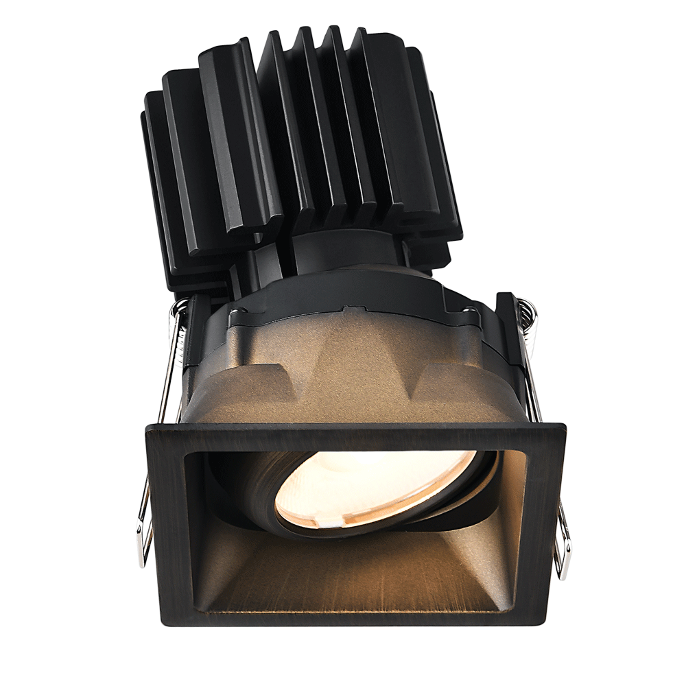 Lotus -  Tangra 3" Gimbal Square Recessed Thin Trim Bronze | L3G-SRT-BR