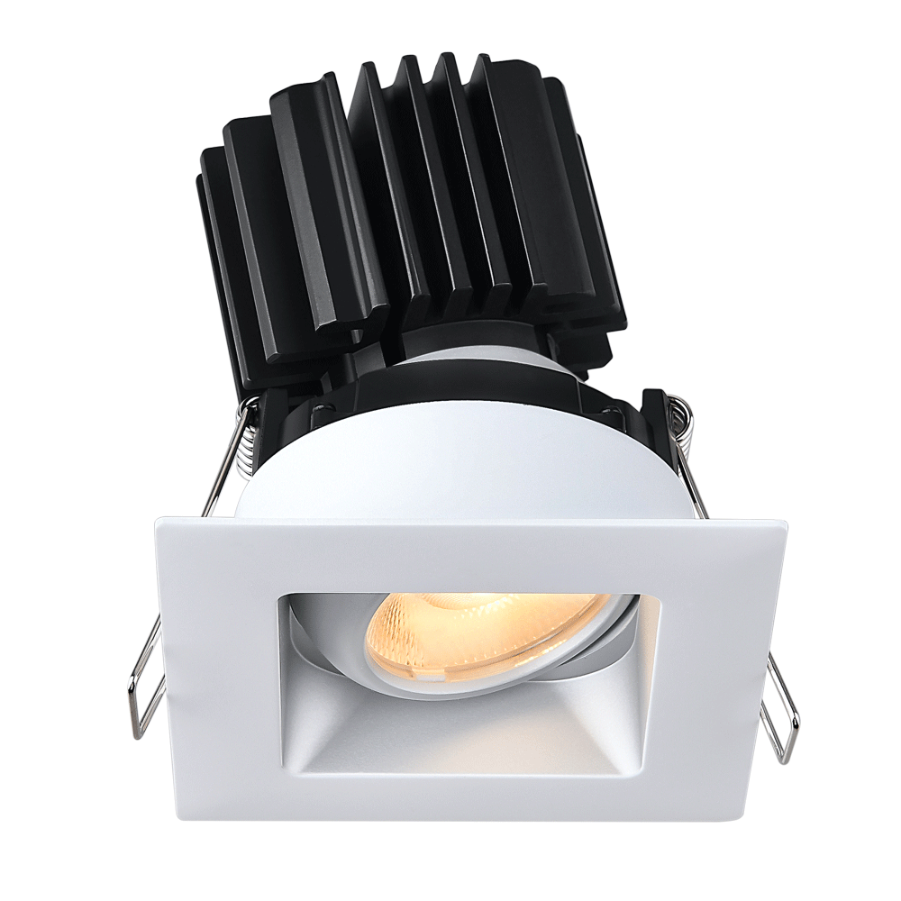 Lotus -  Tangra 3" Gimbal Square Recessed Wide Trim Aluminum | L3G-SRW-AZ