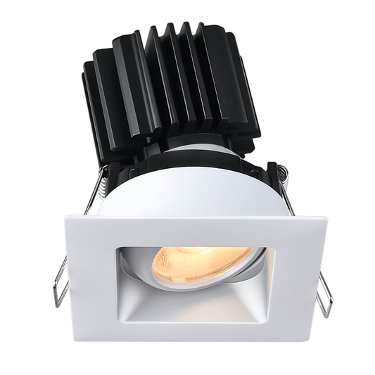 Lotus -  Tangra 3" Gimbal Square Recessed Wide Trim Aluminum | L3G-SRW-AZ