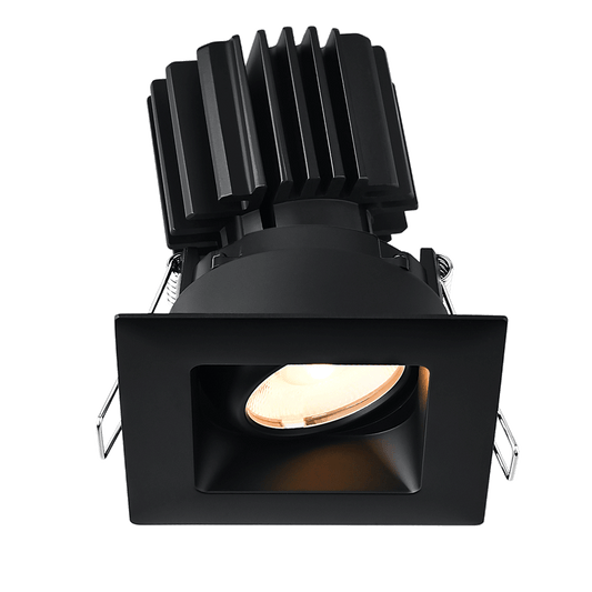 Lotus Tangra 3" Gimbal Square Recessed Wide Trim Black | L3G-SRW-BK