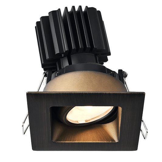 Lotus Tangra 3" Gimbal Square Recessed Wide Trim Bronze | L3G-SRW-BR