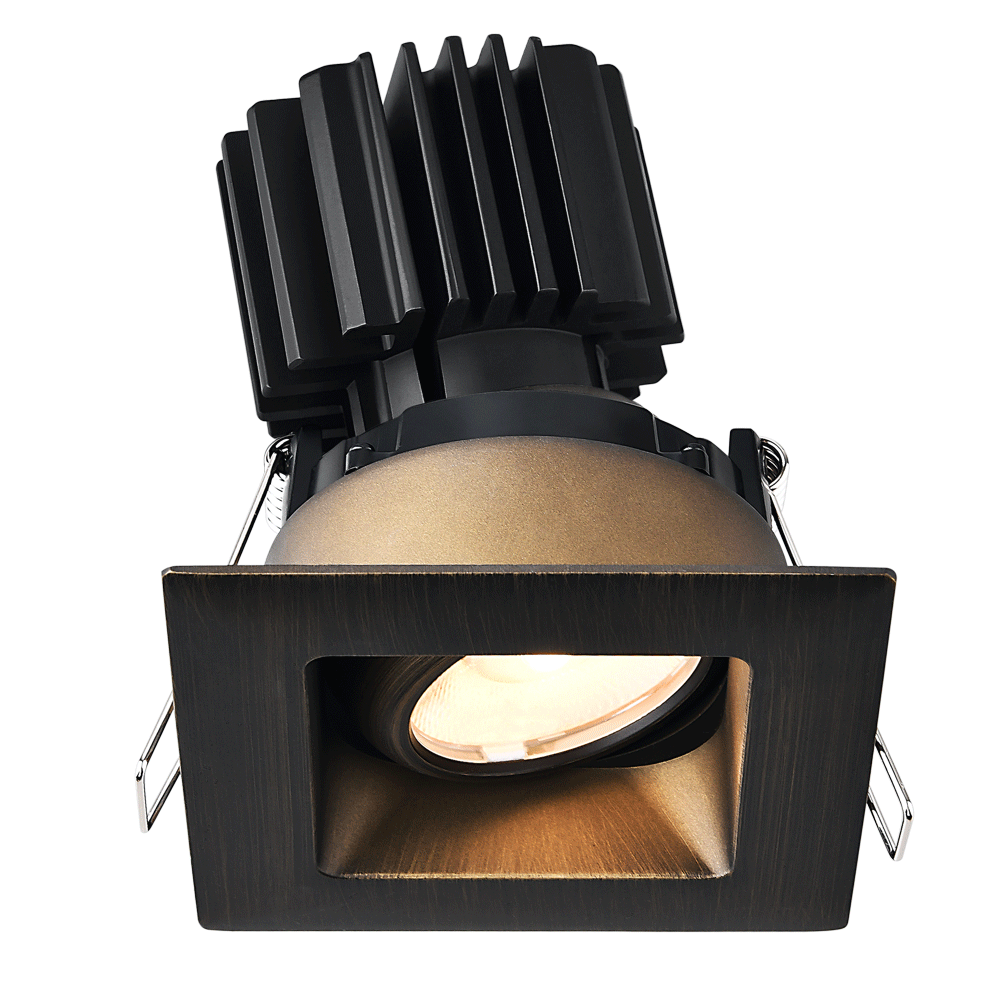 Lotus -  Tangra 3" Gimbal Square Recessed Wide Trim Bronze | L3G-SRW-BR