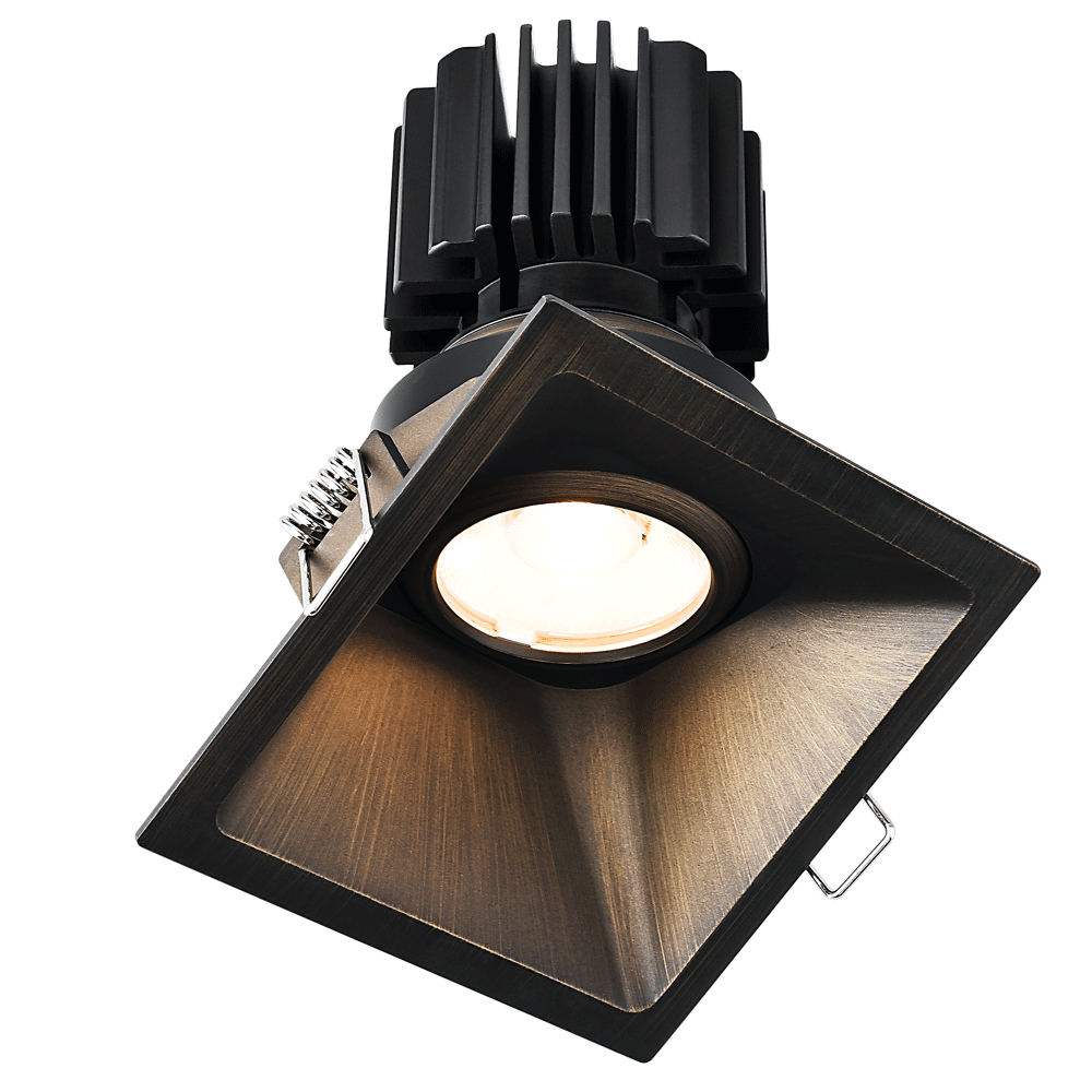 Tangra 4" Gimbal Square Sloped Thin Trim Bronze | L3G-SST-BR