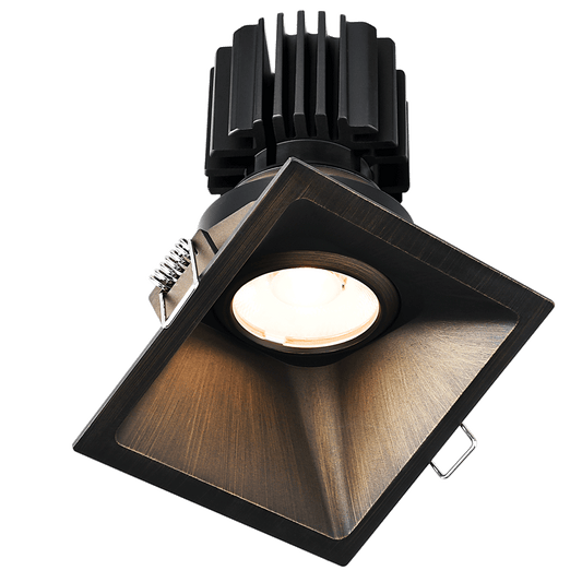Lotus Tangra 4" Gimbal Square Sloped Thin Trim Bronze | L3G-SST-BR