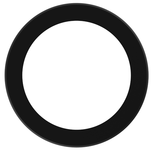 Product Display Visual of the SKU: LBL-10CRT-B for Marketing of theLotus 10" Black Round Trim Cover for TP120-347-RT9.5-C-DIM-G1-ES | LBL-10CRT-B