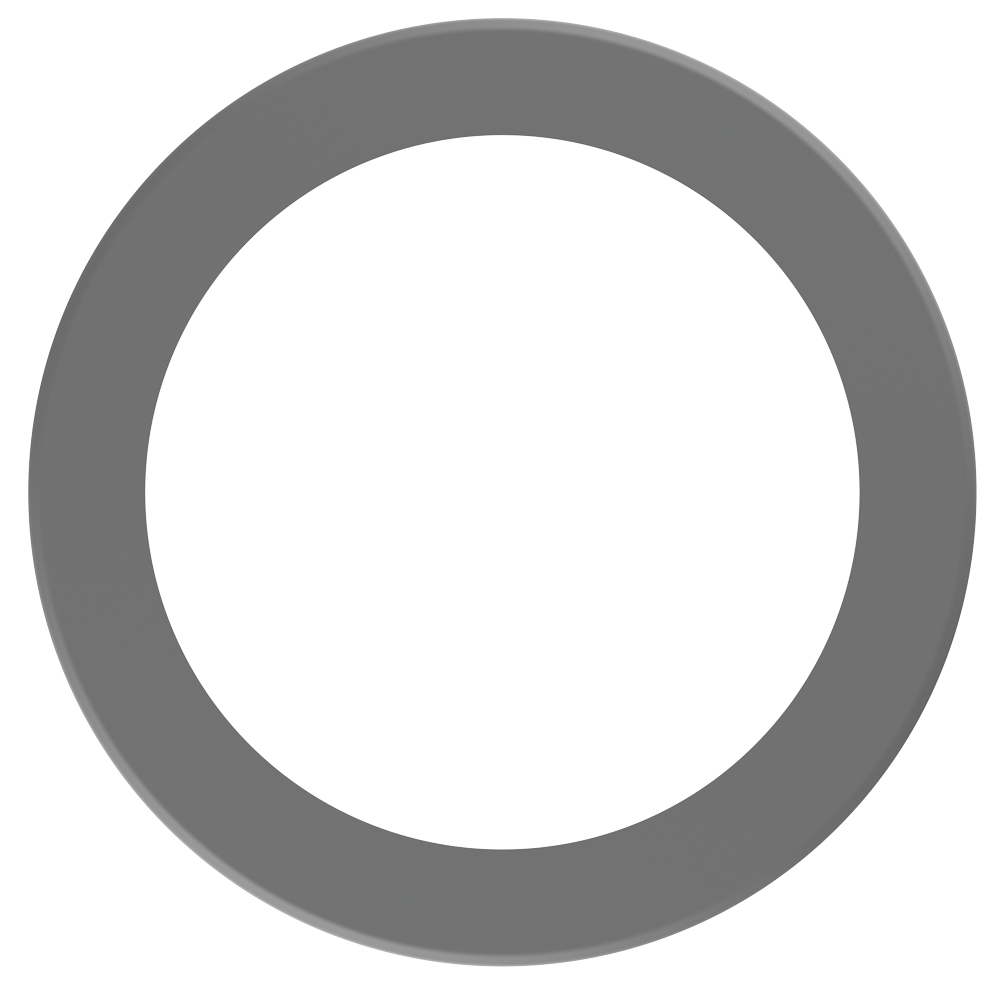 Product Display Visual of the SKU: LBL-10CRT-S for Marketing of theLotus 10" Silver Round Trim Cover for TP120-347-RT9.5-C-DIM-G1-ES | LBL-10CRT-S